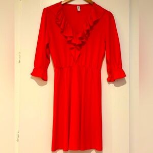 Piazza Italia Orange Ruffle Dress – Size M
Long Sleeve Dress with Ruffle Detail